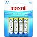 MAXELL 723465 - LR64BP ALKALINE BATTERIES (AA; 4 PK; CARDED)