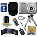 Samsung SL30 Sliver 10MP Digital Camera with 3x Optical Zoom with Bonus 4GB Accessory Kit Included