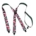 Classic Series American Flag Pattern X-back Suspenders with Black Gripper Clasps