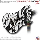 Zebra Stripes Skin fits Band Hero, Guitar Hero 5 & World Tour Guitars for N ....