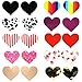 10 Pairs Women Sexy Heart Shape Disposable Pasties Nipple Cover Lingerie on Bra