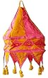 ShalinCraft Lampshades Multicolored Applique Embroidered Fabric Indian-Style (clamp110)