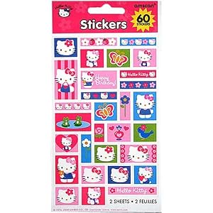 Hello Kitty Birthday Party Stickers [2 Sheets Per Pack]