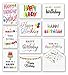 100 Happy Birthday Cards, Large Assorted Greeting Notes with Envelopes and Stickers, 10 Unique Designs, 5x7 Inch, Thick Card Stock Bulk Box Set, Blank Inside