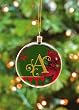 Monogram Glass Christmas Ornaments