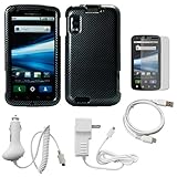 Carbon Fiber 2 Piece Protective Rubberized Crystal Hard Case for AT&T Wirel ....