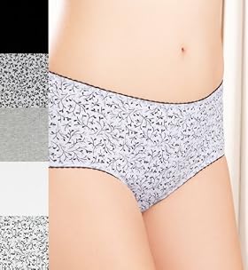 5 Pack Cotton Rich Assorted High Rise Midi Briefs 5 Pack Cotton Rich Assorted High Rise Midi Briefs