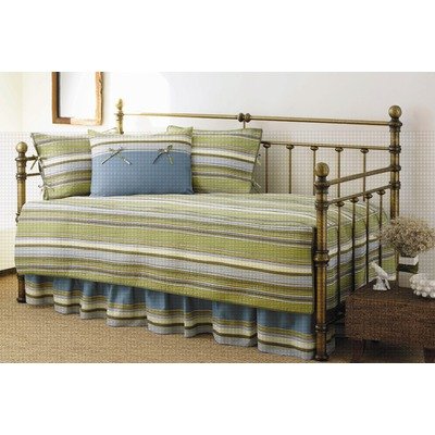 Stone Cottage 5-Piece Fresno Daybed Set, Green Stripe