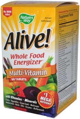 New - Nature's Way Alive Multi-Vitamin No Iron Added - 90 Tablets