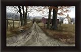 The Road home by Billy Jacobs Country Road Americana Landscape 22.5x14.5 in Framed Art Print Picture