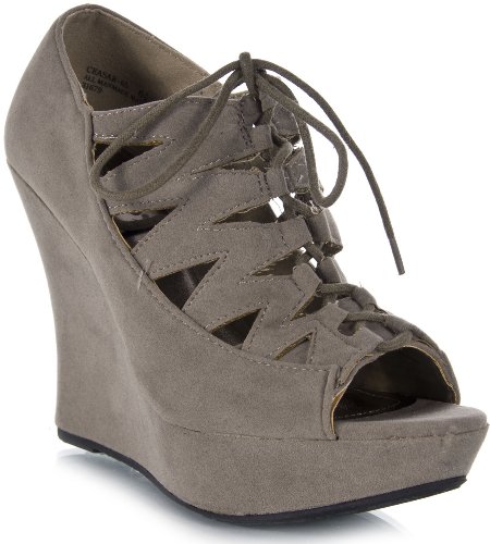 Bamboo Ceasar-65 Peep Toe Heel Bootie