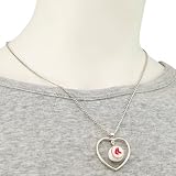 Boston Red Sox 3D Baseball Heart Pendant Necklace