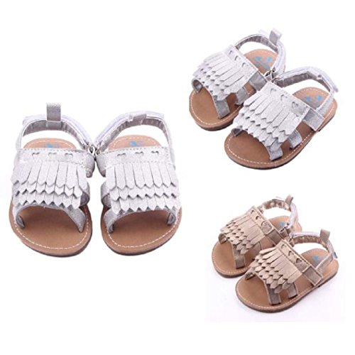 DZT1968® Baby Girl Anti Slip Tassels Sandal Shoes Prewalker