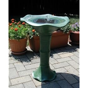 Japanese Garden Solar Birdbath Fountain by 