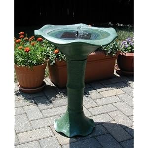Japanese Garden Solar Birdbath Fountain by 