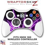 Lightning Purple Skin by WraptorSkinz TM fits XBOX 360 Wireless Controller (CONTROLLER NOT INCLUDED)