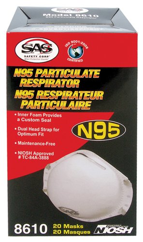 SAS Safety 8610 N95 Particle Respirator On Sale