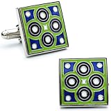 Green Quad Circles Cufflinks Green Quad Circles Cufflinks