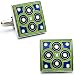 Green Quad Circles Cufflinks