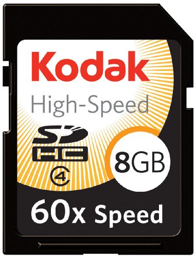 Kodak High-Speed SDHC 8 GB Class 4 Flash Memory Card KSD8GBHSBNA060