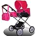 Bassinet Doll Stroller 3-1 -#9333 W/ FREE Carriage Bag