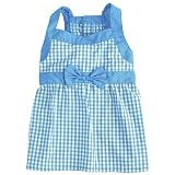 Pet Supplies : Gingham Dress Small Bluebird