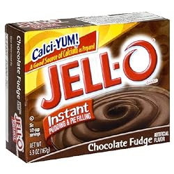 Jell-O Instant Pudding & Pie Filling, Chocolate Fudge, 5.9-Ounce Boxes (Pack of 24)
