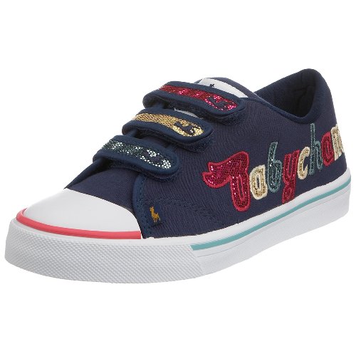 Babycham Women's Basic Strap Glitter Applique Trainer