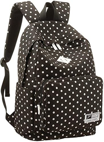 Topwell88 College Style Casual Daypack Backpack Travel Bag for Teens Students Women Ladies Girls Lightweight Casual Big Oxford Shoulders Bag (black)