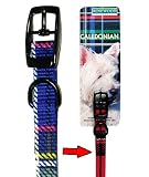 (Rosewood) Caledonian Dog Collar 12" x 3/8" (Red)