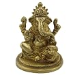 ganesha god statue sculpture metal brass