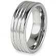 Grooved Polished Tungsten Carbide Ring (8.0mm) - Sizes 8 - 13
