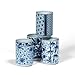 Japanese Assorted Blue and White Teacup Gift Set with Four Assorted Designs