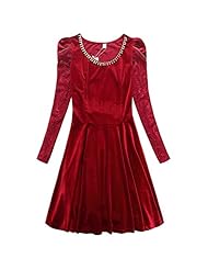 Plus Size Velvet Long Sleeves Sheer Lace Stretchy Fitted  Mini Dress  With Rhinestones