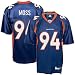 Reebok NFL Equipment Denver Broncos #94 Jarvis Moss Navy Blue Replica Football Jersey Image of Reebok NFL Equipment Denver Broncos #94 Jarvis Moss Navy Blue Replica Football Jersey