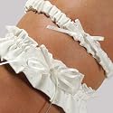 Candlelight Adjustable Wedding Garter in Ivory