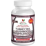 Activa Naturals Turkey Tail Mushrooms Immune Support Supplement - 120 Veg. Caps