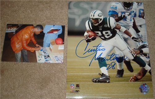 Curtis Martin New York Jets Autographed/Hand Signed 8 x 10 Photo