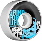 Bones Grind for Life Benefit Wheel 3 Skateboard Wheels (White, 60mm)