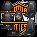 7pc Harley Davidson Classic Car Floor Mat Seat Covers