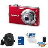 Lumix DMC-FH2 14MP Red Compact Digital Camera w/ 720p 30 fps HD Video w/ 4x ....