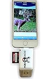 BoneView Trail and Game Camera Viewer for Apple iPhone, iPad, iPod | Micro lighnting connector | Reads SD, SDHC and Micro SD Cards