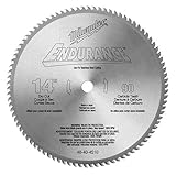 Milwaukee 48-40-4510 14 inch 90 Tooth ATB General Purpose Saw Blade with 1 inch Arbor for Blade Right Saws