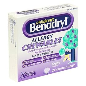 Benadryl Children/Pediatric Allergy Chewable Tablet 24 Count