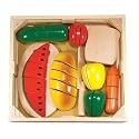 Wooden Sliced Toy Food Set - Wooden Cutting Food