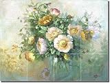 Yellow Poppies by Fernie Parker Taite - Floral Glass Tile Wall Floor Mural 18