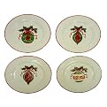 Christopher Radko Ornament Appetizer Plate Set of 4