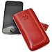 Suncase Ledertasche (Lasche mit R�ckzugfunktion) f�r iPhone 4 / iPhone 4S in Rot