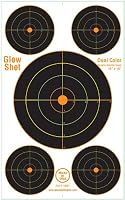 40 Pack - 10x16" Reactive Splatter Target 5 Bulls-eyes Per Target - Multicolor - Total of 200 Targets on All 40 Sheets by GlowShot Targets