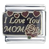 Pugster I Love You Mom X2 Italian Charm Bracelet